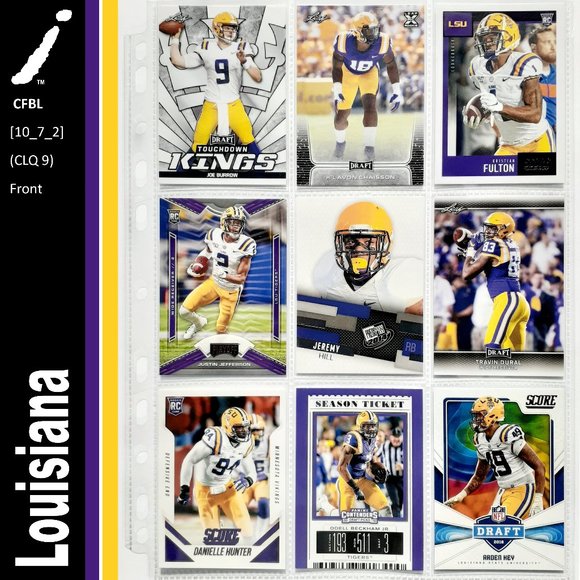NCAA Other - Louisiana State Tigers 9 Card Lot [CFBL] [10_7_2]